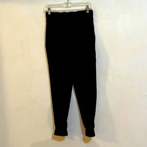 Thick Black Polyester New Balance Elastic Waistband and Hem Joggers Size S